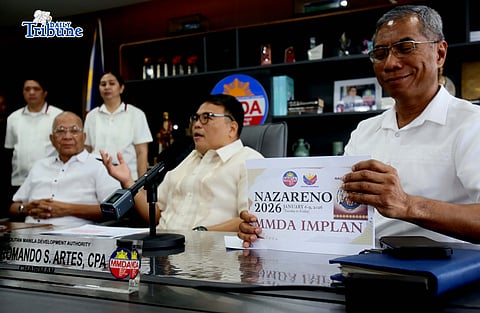 (January 05 2026) MMDA Chairman Atty. Don Artes with MMDA Deputy Chairman Frisco Sa Juan holds a press conference to welcome Gen. Nicolas Torre III as a new MMDA General Manager and discus the preparations for the Traslacion, held at the MMDA head office in Pasig City on January 5, 2026. Photo/Analy Labor