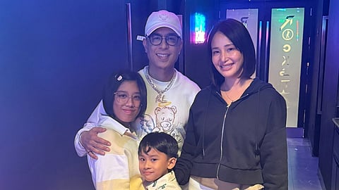Katrina Halili with Kris Lawrence and children
