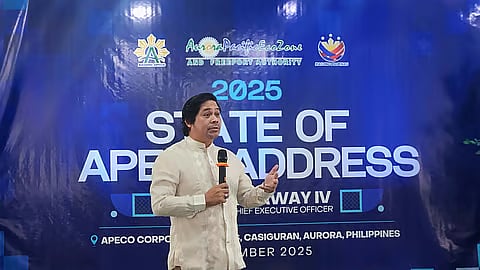 Aurora Pacific Economic Zone and Freeport Authority (APECO) president and CEO, Atty. Gil Taway IV