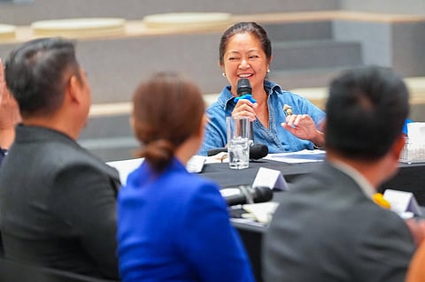 FIRST Lady Liza Araneta-Marcos (second from right) meets with officials overseeing the rehabilitation of the Pasig River, which she identified as a priority project on her wish list for the nation in 2026.