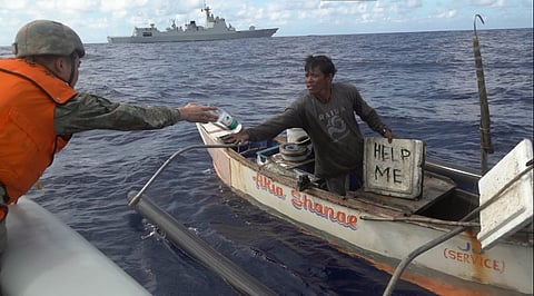 CHINESE Navy ship 174 aided a stranded Filipino fisherman on Christmas day an assistance Manila viewed skeptically, noting the  vessel operated inside Philippine EEZ amid recurring disputes.