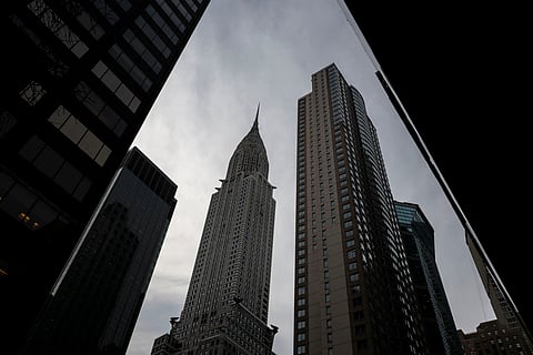 The iconic Chrysler Building, an Art Deco skyscraper, stands in midtown Manhattan on February 27, 2024 in New York.