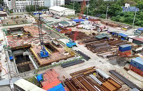 (January 12 2026) The ongoing construction of the Metro Manila Subway Project along Quezon Avenue in Quezon City on Monday, January 12, 2026. The Department of Transportation reported that it has acquired 90.76 percent of the project’s right-of-way, while at least 56 percent has been secured for the North–South Commuter Railway (NSCR) North Segment, in line with President Ferdinand R. Marcos Jr.’s directive to expedite land acquisition for the thousands of commuters expected to benefit from both transport projects. Photo/Analy Labor