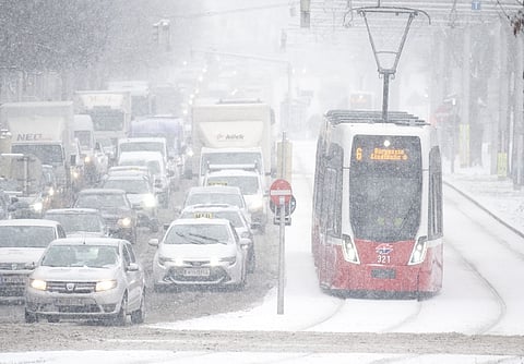 Freezing rain disrupts transport across Central Europe