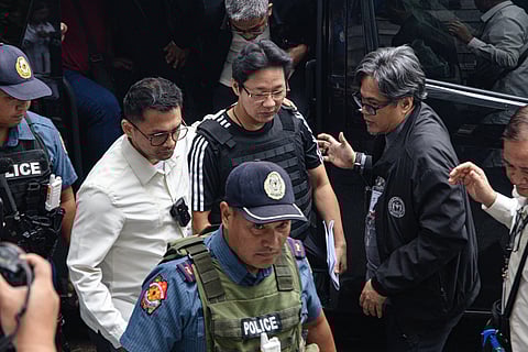 WHO takes the fall? Embattled contractor Pacifico ‘Curlee’ Discaya (center) has expressed his deep frustration with the government, claiming that despite exposing the corruption in flood control projects, he and other contractors have been punished, while politicians allegedly involved remain untouched.