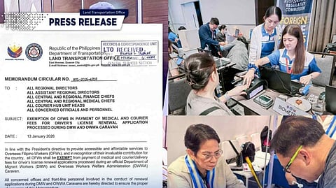 LTO waives medical, courier fees for OFW driver’s license renewals