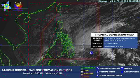 Tropical Depression Ada