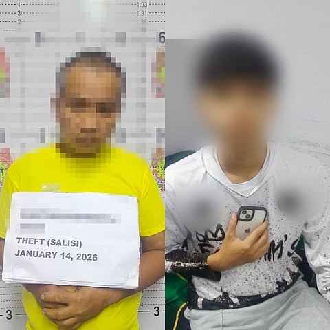 SUSPECT (left) and victim (right) in a cellphone theft case at NAIA Terminal 3.