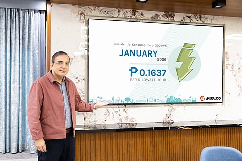 BRIGHT start to the new year. Meralco vice president and head of Corporate Communications Joe R. Zaldarriaga announces another reduction in electricity rates this January, which is expected to benefit customers of the distribution utility.