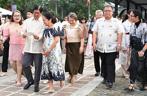 CITEM Deputy executive director Ma. Lourdes Mediran, President Ferdinand Marcos Jr., First Lady Liza Araneta-Marcos, CITEM executive director Leah Pulido Ocampo, NCCA Chair Eric Zerrudo, DTI Assistant Secretary Al Valenciano and Design Center of the Philippines executive director Rhea Matute.  