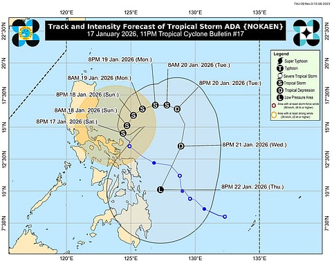 'Ada' holds strength east Luzon, wind signals raised