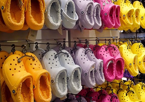 FAKE Crocs were seized in Pampanga.