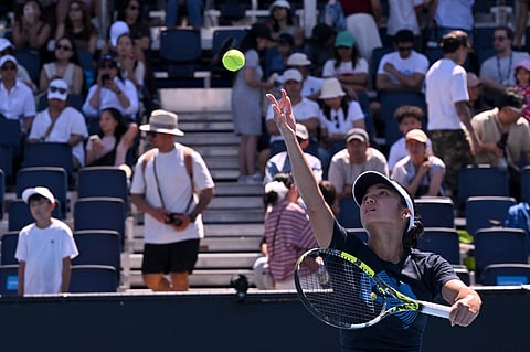 ALEX Eala engages in a practice session ahead of her encounter with world No. 100 Alycia Parks of the United States in the first round of the Australian Open on Monday.
