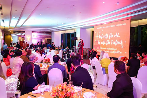 TOURISM Secretary Christina Garcia Frasco addresses members of the Philippine IATA Agents Travel Association last Friday, inculcating that
public-private partnerships remain key for the continued growth of the country’s tourism industry