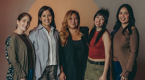 Women take the lead in "anthropology" - actresses Jackie Lou Blanco, Jenny Jamora, Maronne Cruz, and Mikki Bradshaw-Volante, and director Caisa Borromeo (center)