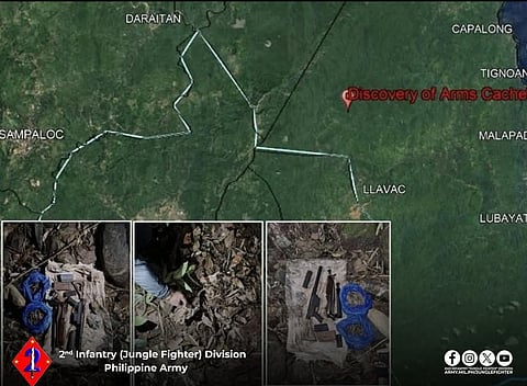 NPA-linked arms cache found in Real, Quezon on Jan 18 with recovered firearms and materials. Second seizure in the province after Lopez on Dec 24.