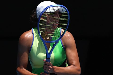 MADISON Keys brushes off her opening-day jitters to book a 7-6 (8/6), 6-1 win over Oleksandra Oliynykova in the women’s singles event of the Australian Open on Tuesday at the Rod Laver Arena.