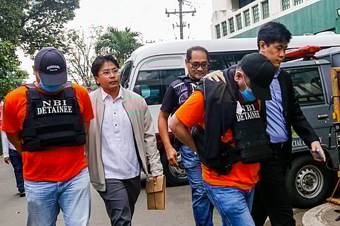 FORMER DPWH engineers Brice Hernandez and Jaypee Mendoza in NBI vest