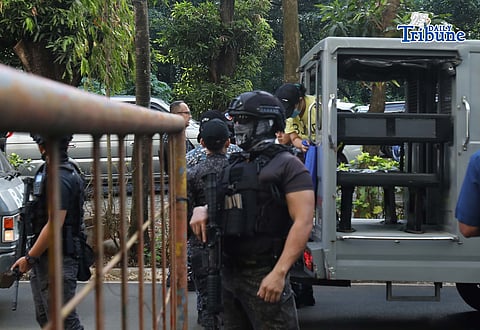 (January 22 2026) Two of the nine Former Department of Public Works and Highways-MIMAROPA officials involved in an anomalous flood control project in Naujan, Oriental Mindoro, arrive at the Sandiganbayan  in Quezon City on Thursday January 22, 2026, to asked formally to grant their petition for bail. A Land Bank of the Philippines EDSA–NIA branch official is expected to testify at the bail hearing of DPWH–MIMAROPA officials charged alongside former congressman Zaldy Co in a malversation case linked to a road dike project in Mindoro. Photo/Analy Labor