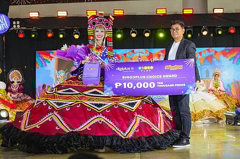 The Province of Cotabato received the BingoPlus Choice Award from a BingoPlus representative