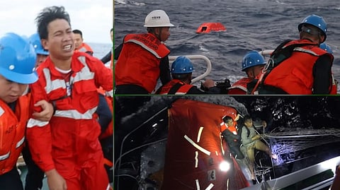 THE Chinese People’s Liberation Army’s Southern Theater Command launched a joint rescue operation for a capsized foreign cargo ship in waters near Scarborough Shoal. The vessel, en route from the Philippines to Guangdong, China, was carrying 21 Filipino crew members. Seventeen have been rescued.