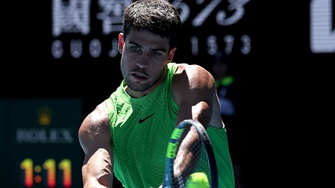 CARLOS Alcaraz posts his 87th win in 100 Grand Slam matches following a  6-2, 6-4, 6-1 win over Corentin Moutet in the Round of 32 of the men’s singles event of the Australian Open.
