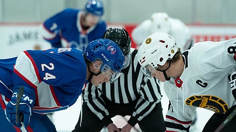 Hudson Williams and Connor Storrie in 'Heated Rivalry'