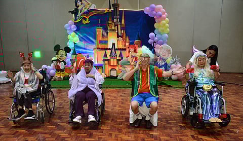 SUPER Seniors performing the Chair Dance within their age.