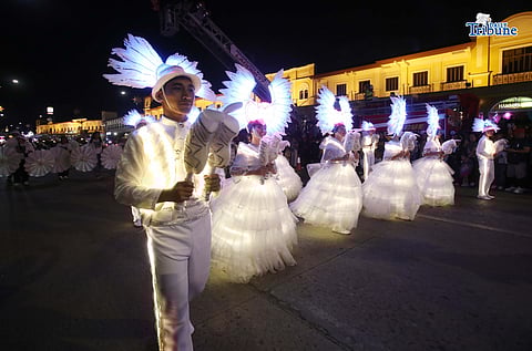 Performers from different provinces light up Iloilo City during the Dinagyang ILOmination on Friday night, 23 January 2026, as illuminated floats and high-energy street dances transformed major business hubs into a moving spectacle. Clad in glowing, intricately designed costumes, participants paraded through areas such as SM City Iloilo and the Iloilo Business Park, showcasing the city’s cultural heritage alongside its modern growth.