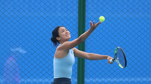 ALEX Eala works out for the second straight day in preparation for her much-awaited stint in the Philippine Women’s Open at the Rizal Memorial Tennis Center.