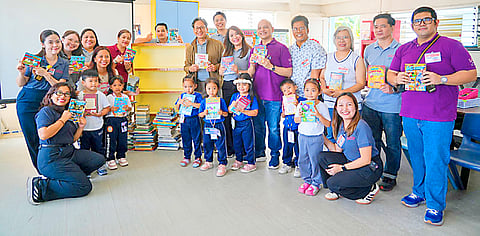 PRESCHOOL learners join activities during the Bookshelf Project at Project Pearls.