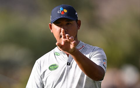 SI Woo Kim of South Korea pulls off a surprise when he fired a six-under par 66 to seize the lead entering the final round of the US PGA Tour American Express in La Quinta, California.