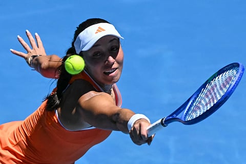 JESSICA Pegula displays her deadly form to book a 6-3, 6-4 win over reigning champion Madison Keys in the quarterfinals of the women’s singles event of the Australian Open.  