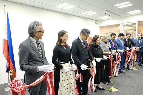 RICHIE Lerma, Isabella Mañosa-Tanjutco, Hiroyuki Fukano, president of the Japan Institute of Design Promotion, STR Dita Angara-Mathay, H.E. Mylene Garcia-Albano, Amable Aguiluz V, Special Envoy of the President to Japan for Trade and Investment, Reghis Romero II, Special Envoy of the President to Japan for Business and Investment Promotion, and Secretary General Kunihiko Hirabayashi of the ASEAN-Japan Centre.
