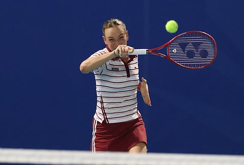 DONNA Vekic of Croatia displays her solid form to beat  Lin Zhu of China, 6-4, 6-3 in the quarterfinals of the singles event of the WTA 125 Philippine Women’s Open.  