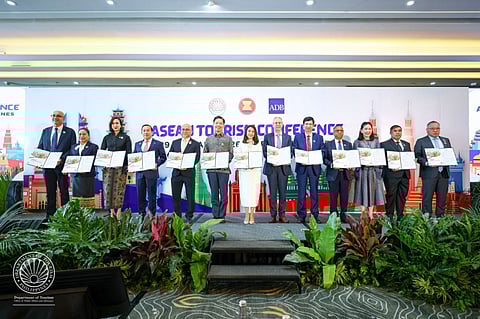 ASEAN Tourism Ministers show the signed ASEAN Sectoral Plan (ATSP) 2026-2030 during the ASEAN Tourism Forum 2026 in Cebu City.