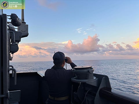 BRP Artemio Ricarte (PS37)  conducted Search and Rescue operations at within territorial waters of Sarangani, extending 118 nautical miles southwest off Palimban Point, Palimbang, Sultan Kudarat, and the Philippines-Indonesia International Maritime Boundary Line (IMBL). (Photo couresty of Philippine Navy)