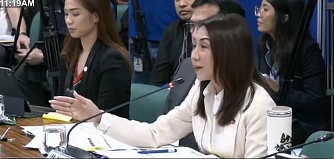 Tourism Secretary Christina Garcia Frasco explains in a Senate hearing that the allegation of self-promotion that was being thrown by her bashers on social media is untrue.