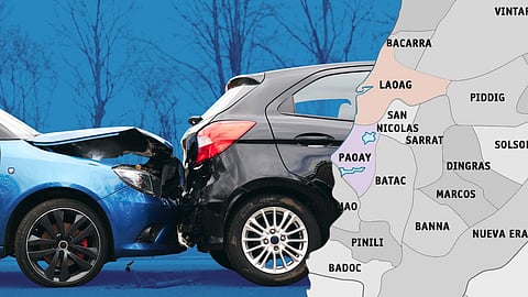 Two separate traffic accidents along major roads in Laoag and Paoay injured several passengers, with police continuing investigations and urging motorists to observe traffic safety rules.