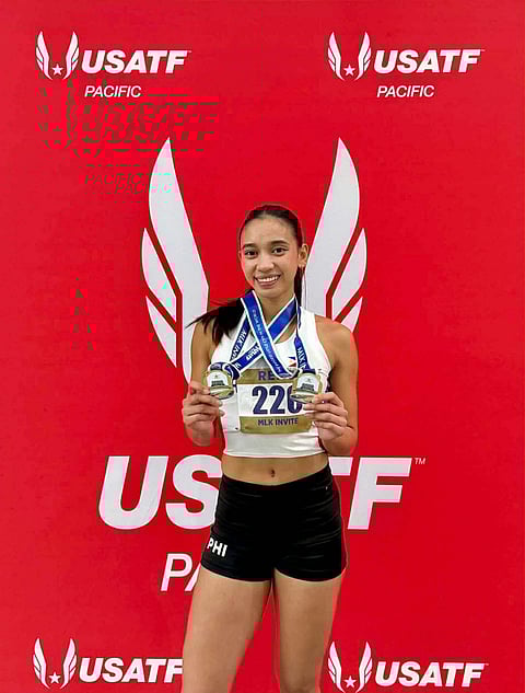 BERNALYN Bejoy glows after breaking the national indoor 800-meter record in Spokane, Washington.
