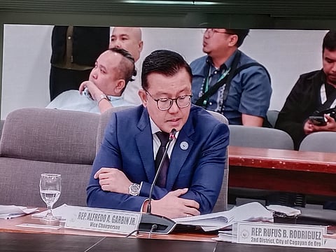 House Committee on Justice Vice Chairman Alfredo A. Garbin Jr. explains his position on the impeachment complaint against PBBM. Photo for Daily TRIBUNE Alvin Murcia