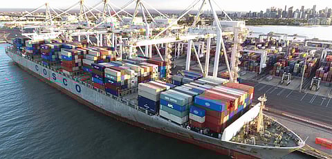 WEBB Dock Container Terminal, Port of Melbourne, Australia.