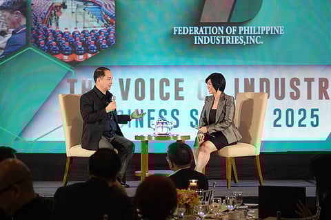 CUSTOMS Commissioner Ariel Nepomuceno (left) and Federation of Philippine Industries chairperson Beth Lee talk about how the Bureau of Customs (BOC)