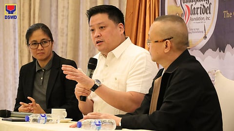 Department of Social Welfare and Development undersecretary Rex Gatchalian speaking in front of reporters at the Kapihan ng Samahang Plaridel held at Rizal Park Hotel on Friday