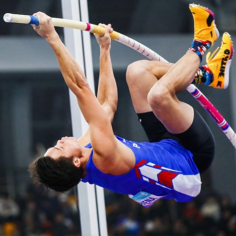 EJ Obiena rules the 12th Asian Indoor Athletics Championships in Tianjin, China.