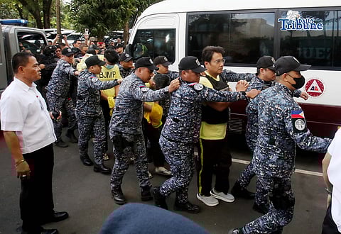 Bureau of Jail Management and Penology (BJMP) personnel heavily guarded former Senator Ramon “Bong” Revilla Jr., along with 15 co-accused. 