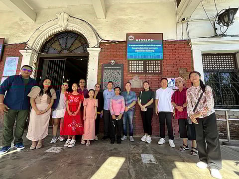 THE Important Cultural Property marker was unveiled at the Spanish-era municipal hall of San Nicolas led by Mayor Ed Mar Vincent Bonoan (fourth from right), Nayong Pilipino executive director Marygrace Ac-ac, master sculptor Luis Ac-ac and National Museum Ilocos Regional Complex deputy head Malot Ingel. 