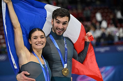 Figure skaters,  Laurence Fournier Beaudry and Guillaume Cizeron