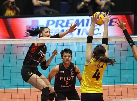 KIM Kianna Dy steps up big time with 20 points and four kill blocks as PLDT downed Capital1 , 25-20, 25-16, 22-25, 25-17, for back-to-back victories on Thursday in the PVL All-Filipino Conference at the FilOil EcoOil Centre.