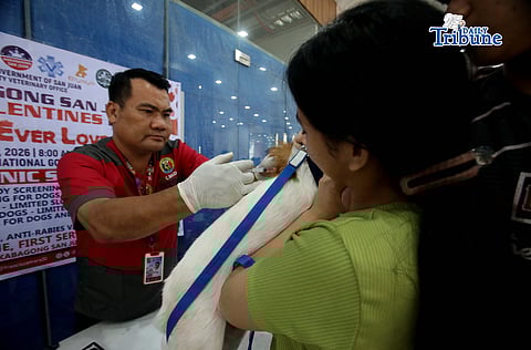 (February 13 2026)  Makabagong San Juan conducted a Furry Valentines 2026 a free pet clinic services including limited-slot vaccinations and screenings, microchipping, anti-rabies vaccination, deworming, vitamins, to the residents and a special “FurEver Love” Oldest Pet in the City Contest honoring long-term companionship between fur parents and their pets a spay and neuter program for 300 pets held at the Ground Floor of the National Government Center on Friday February 13 2026. Photo/Analy Labor
